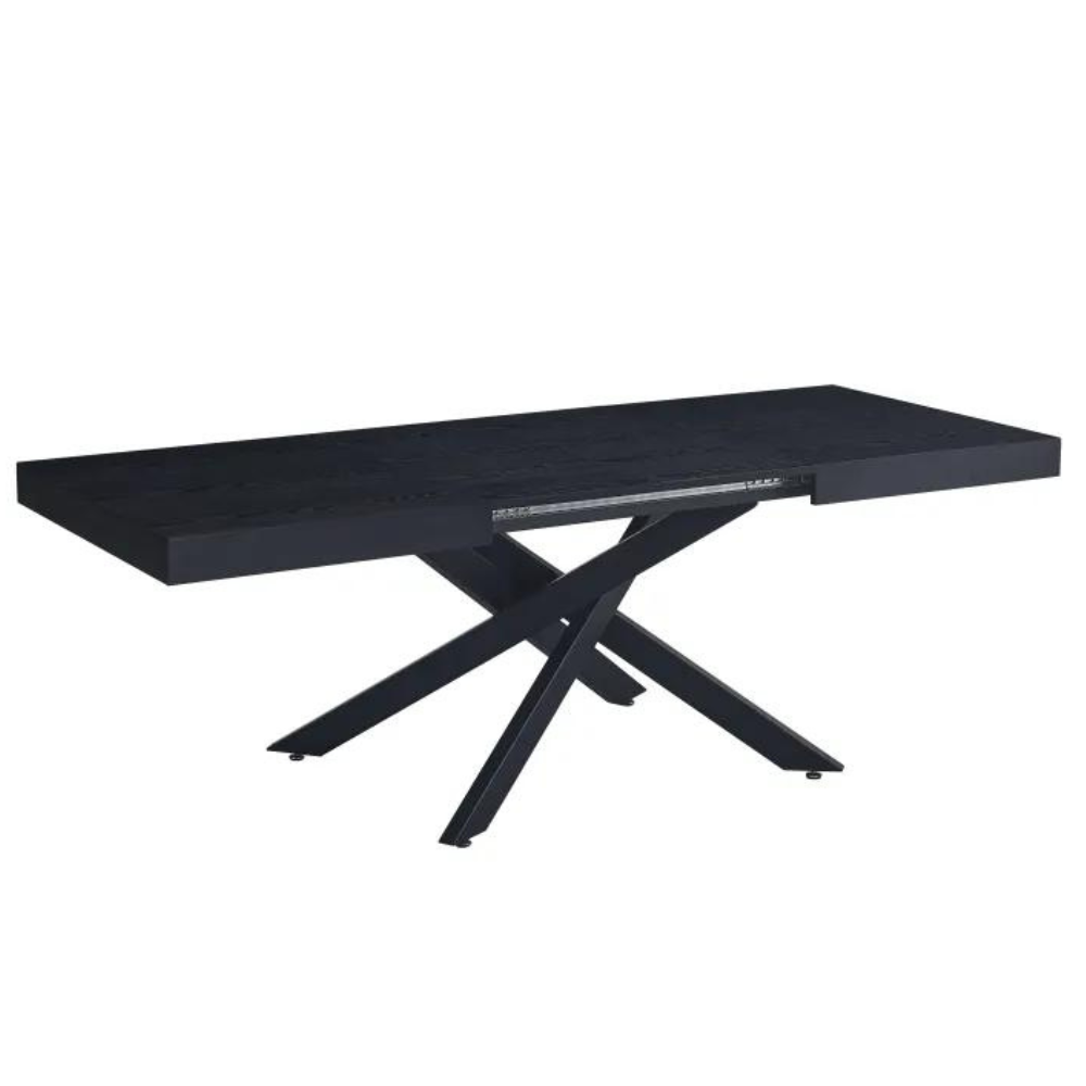 Table à Manger en Chêne Noir Extensible Balni