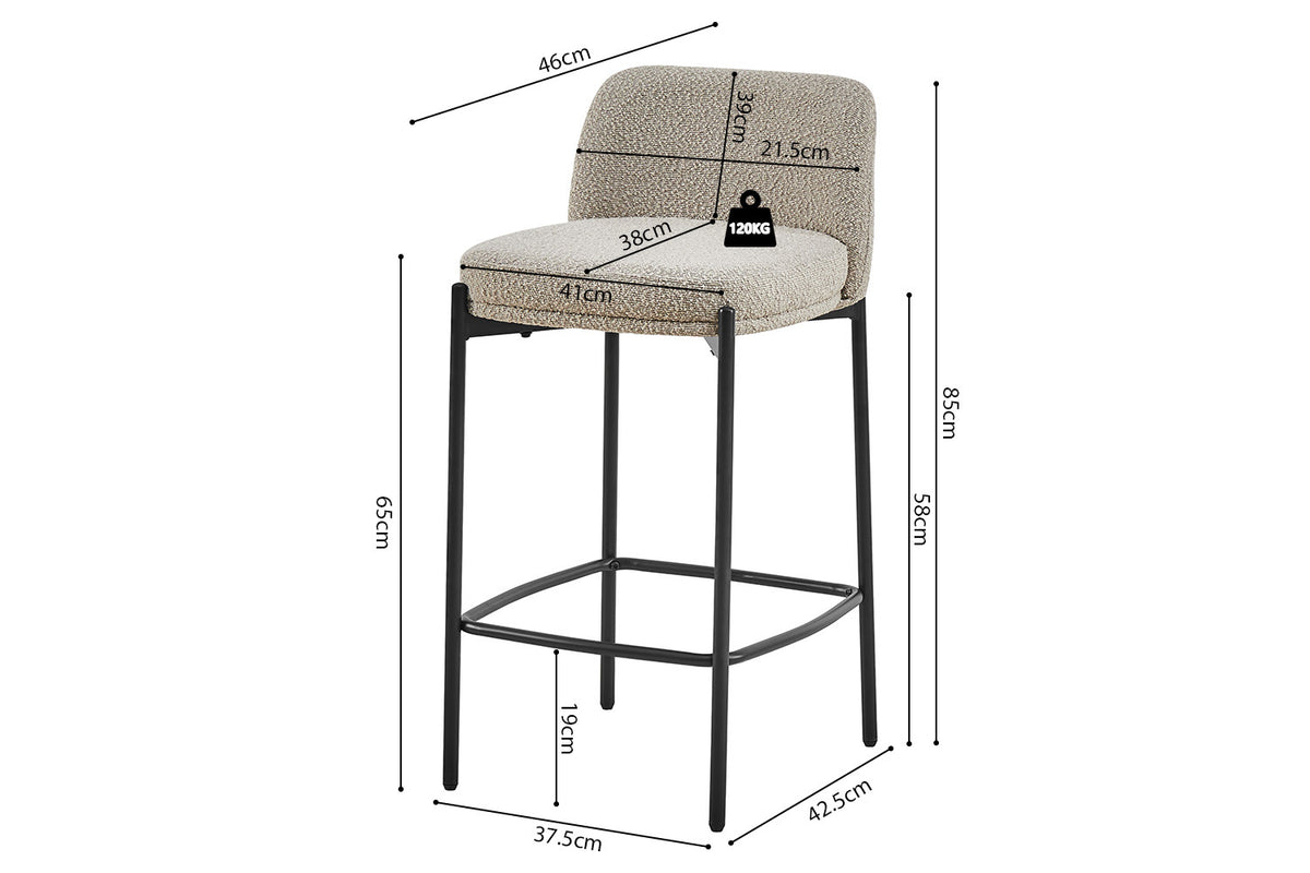 Chaise de comptoir Ella Sable