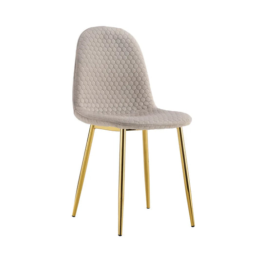 Chaise Maya - Structure Dorée velours Style Scandinave