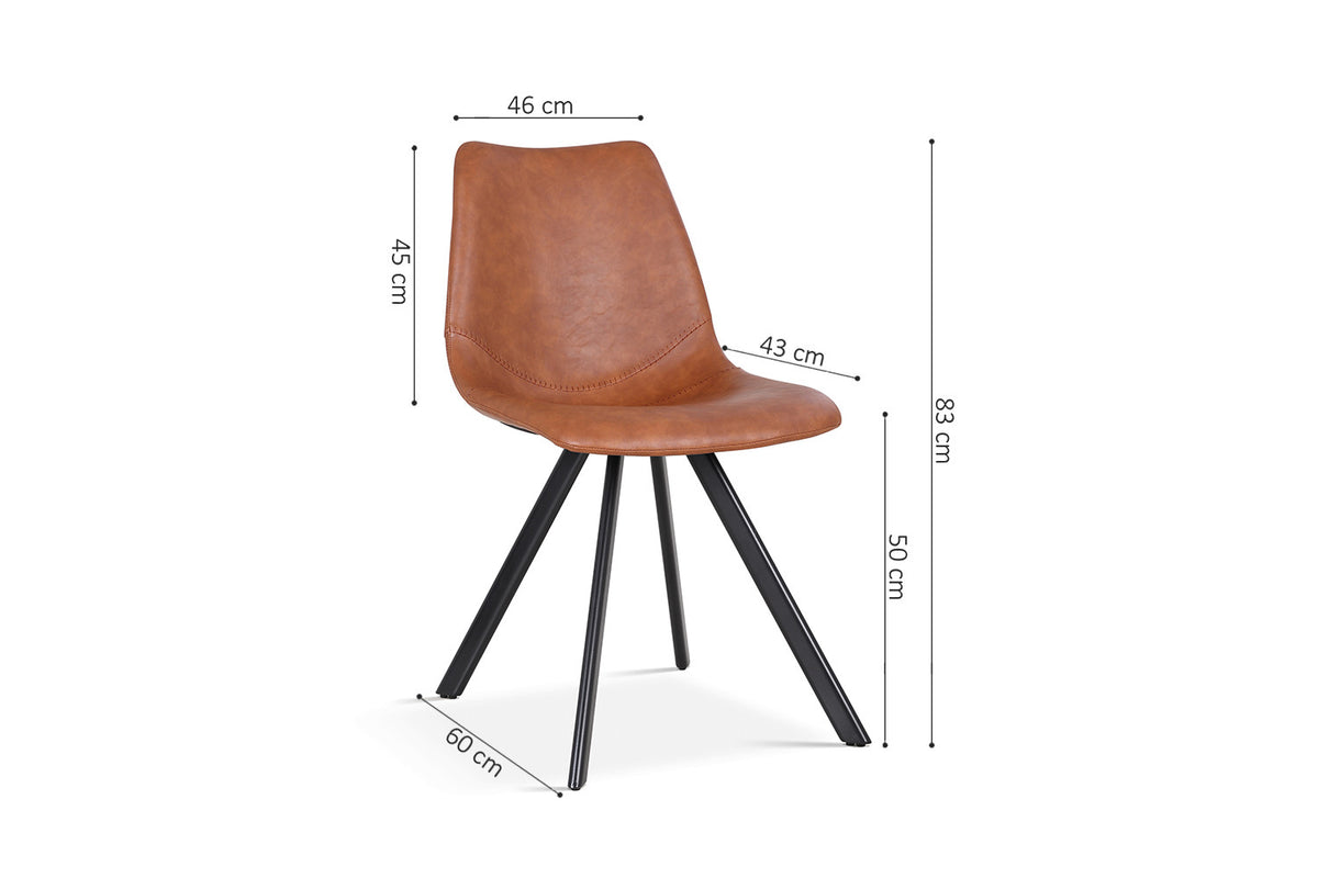Chaise Emma Cognac