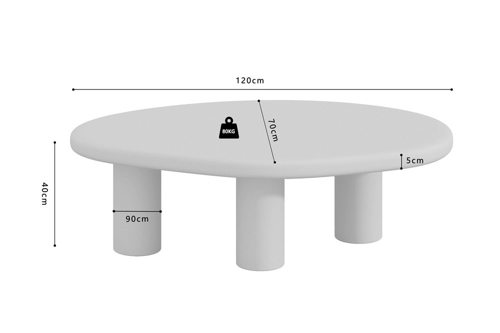 Table basse Organic Tavira 120 cm