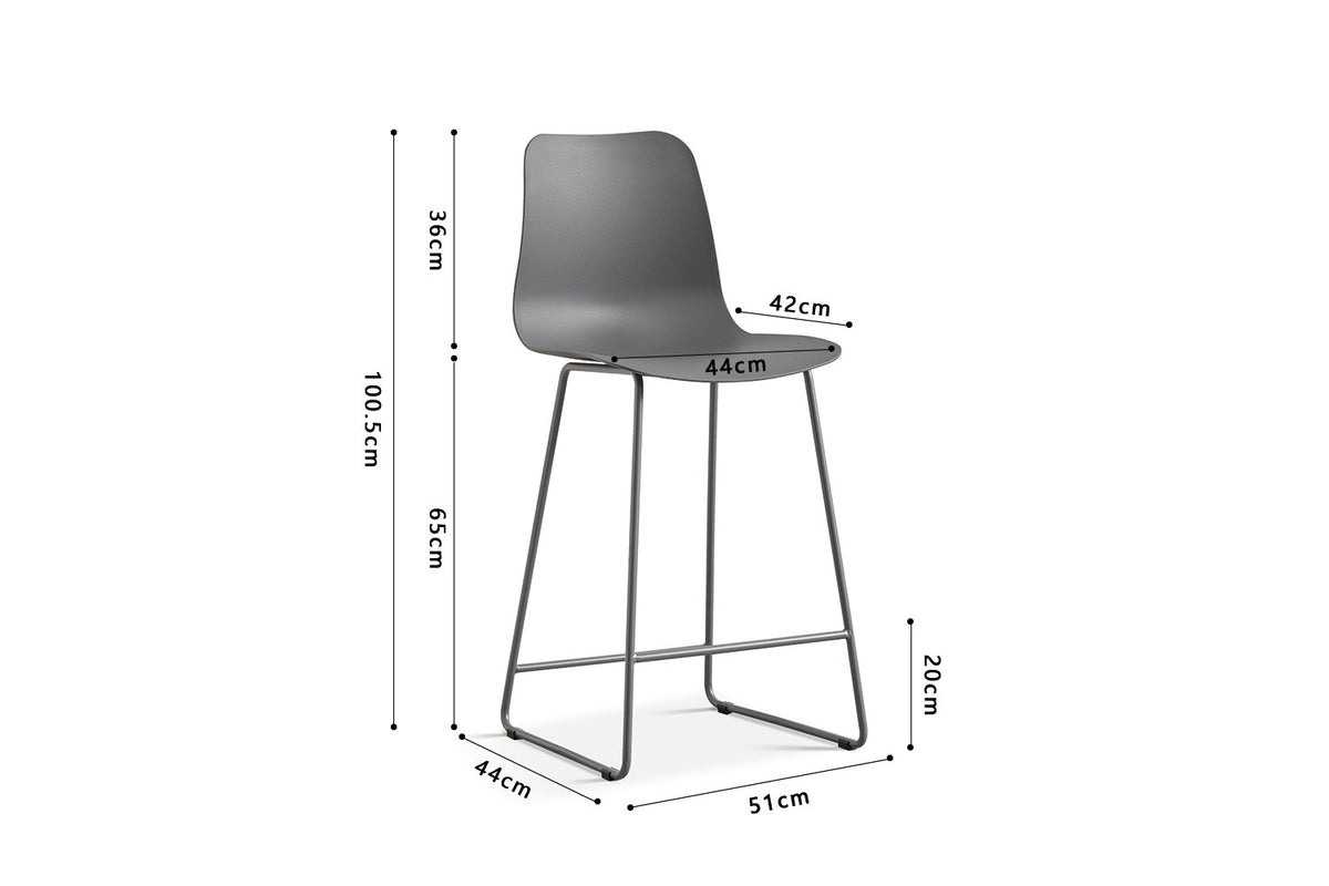 Chaise de comptoir Marie Gris