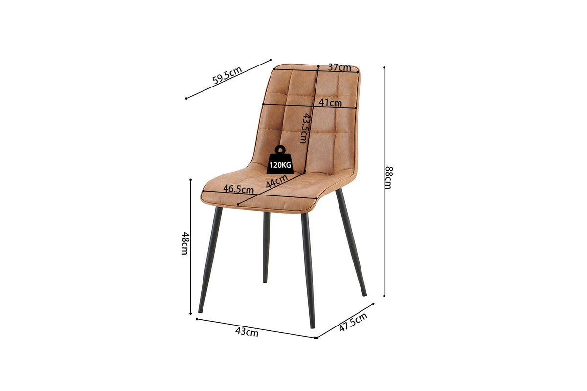 Chaise Furas Vintage Cognac