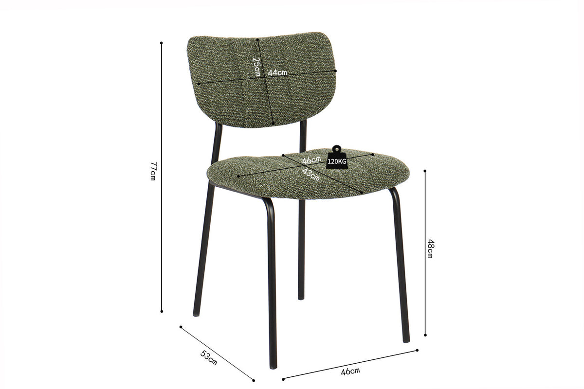 Lot de Chaises Antura Tissu Ote Vert