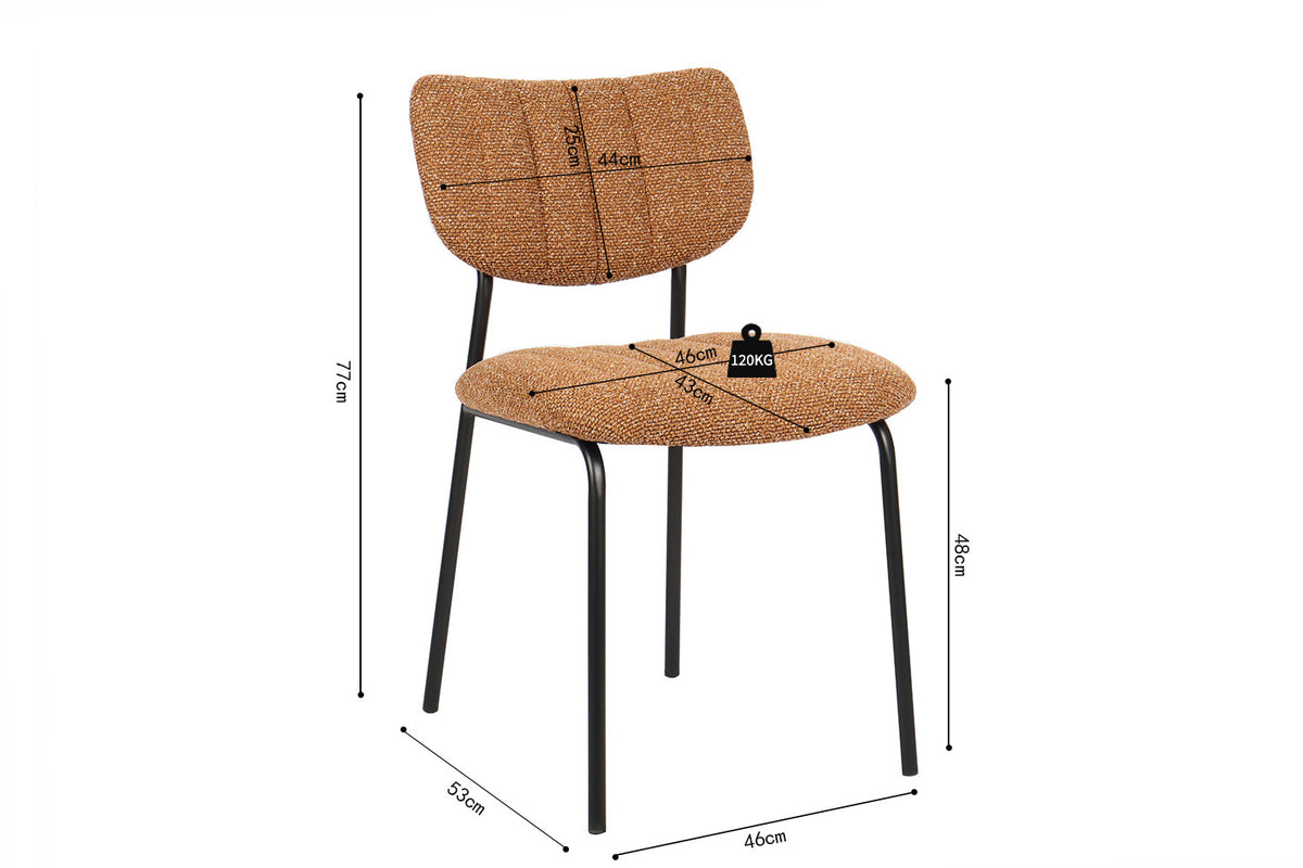 Lot de Chaises Antura Tissu Ote Orange