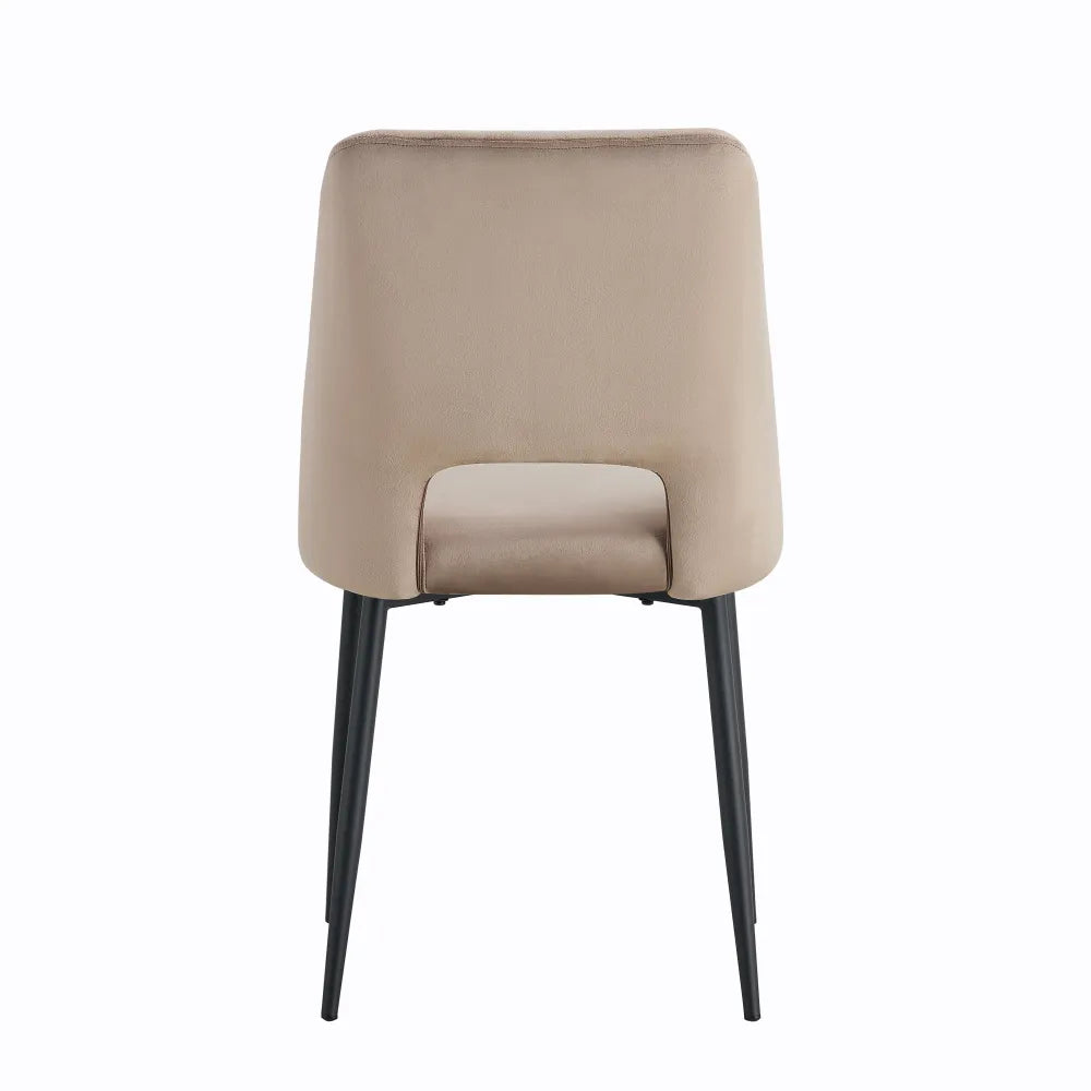 Chaise Ava Noir velours Taupe