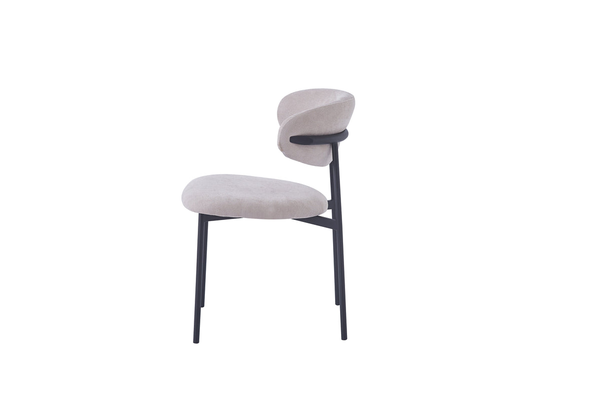 Chaise Lulu - Structure Metal Noir, Style Varna