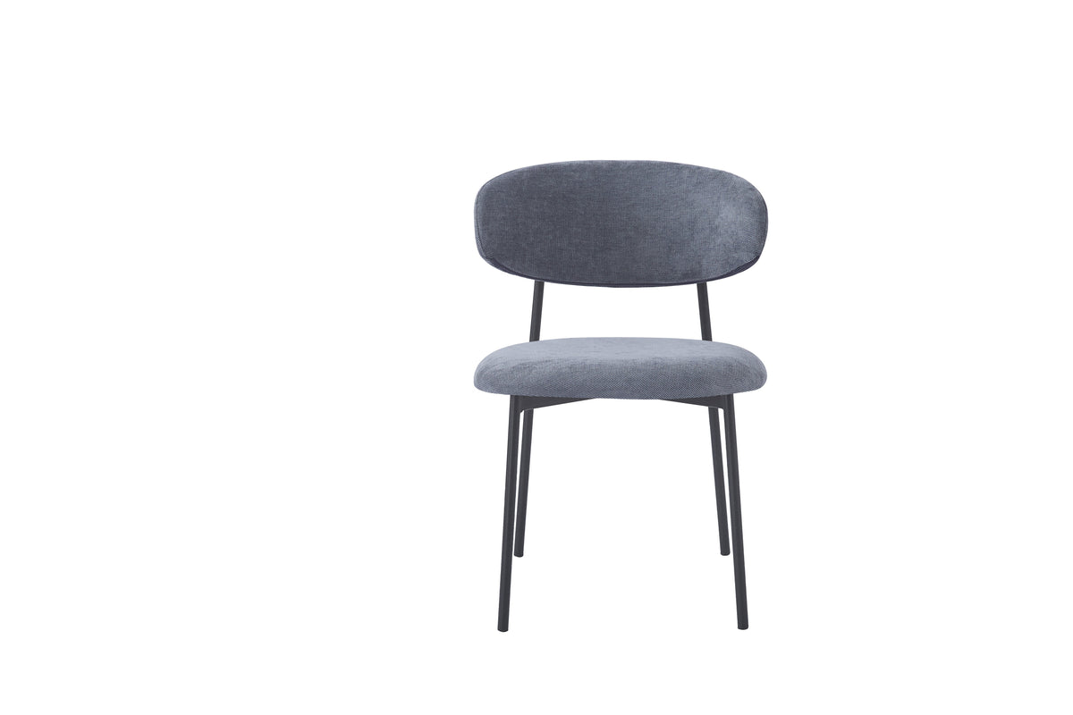 Chaise Lulu - Structure Metal Noir, Style Varna