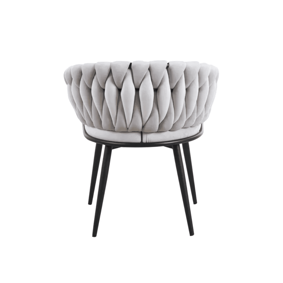 Chaise Tressée -  Velours, Style Fauteuil accoudoirs
