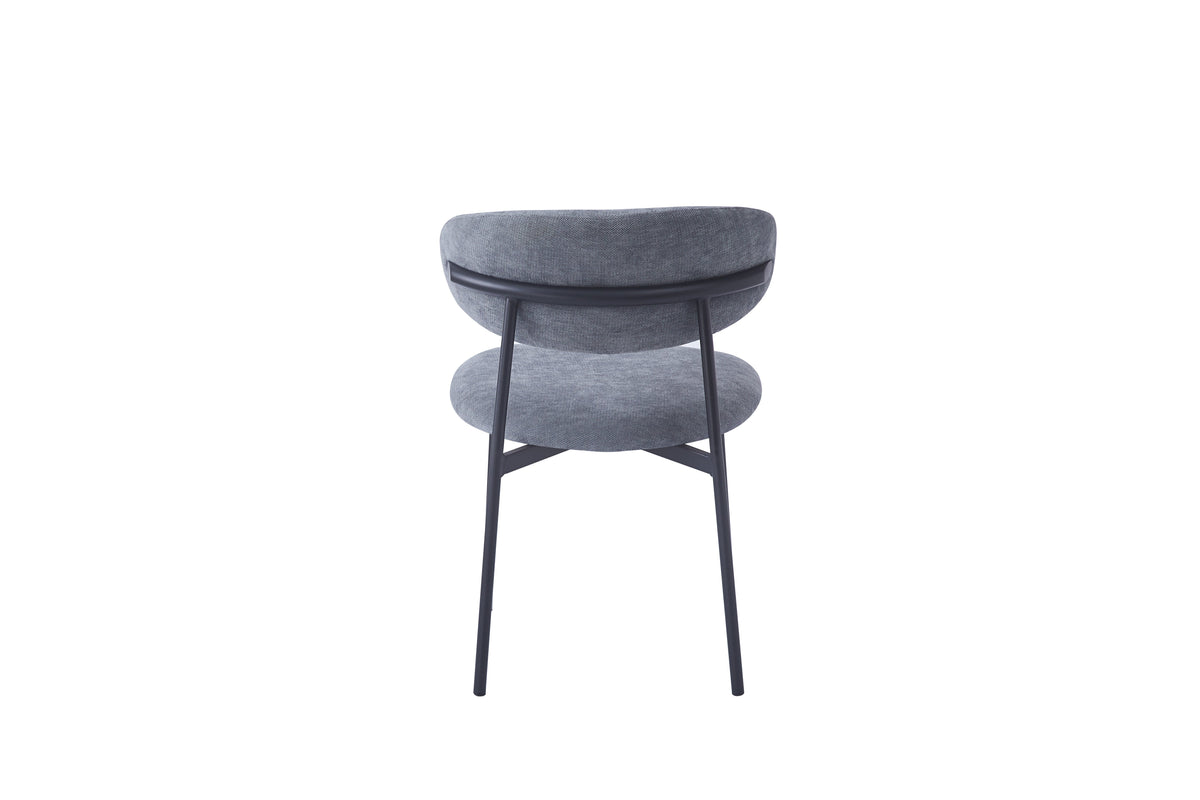 Chaise Lulu - Structure Metal Noir, Style Varna