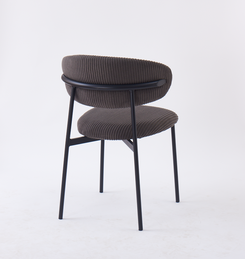 Chaise Lulu - Structure Metal Noir, Style Varna