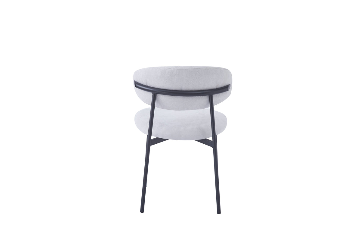 Chaise Lulu - Structure Metal Noir, Style Varna