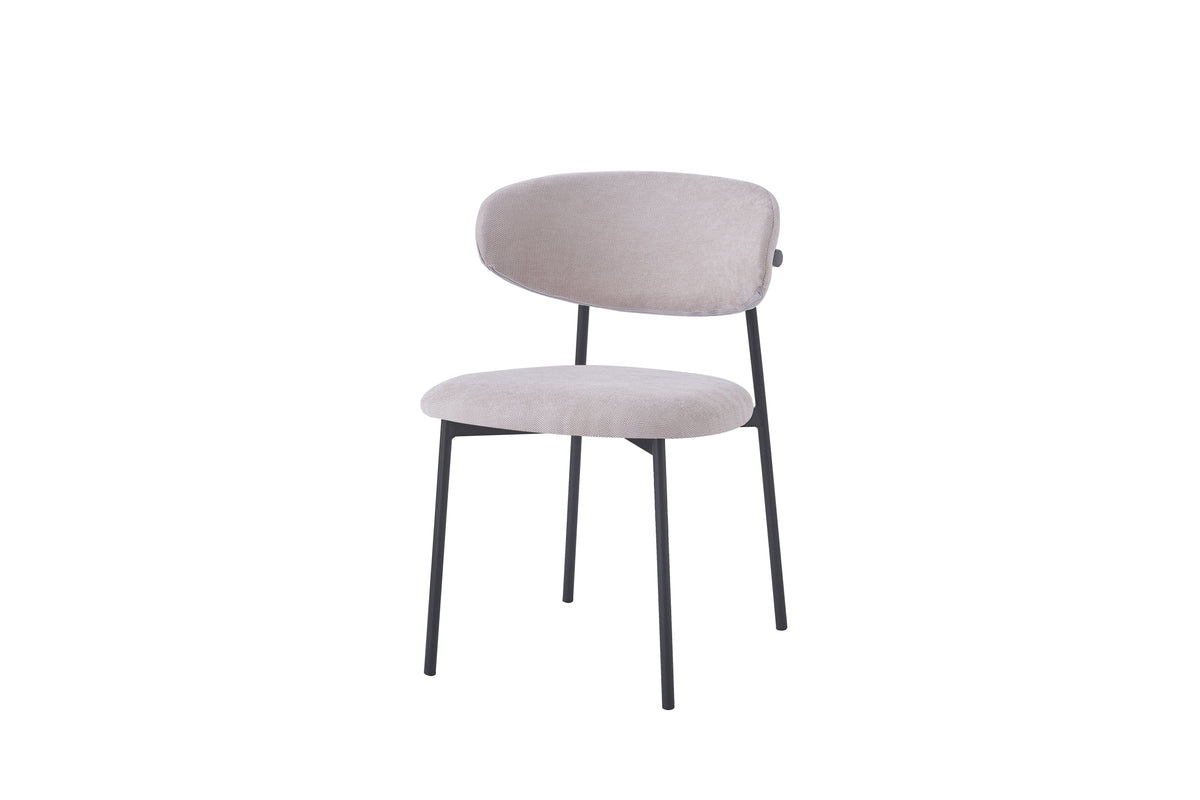 Chaise Lulu - Structure Metal Noir, Style Varna