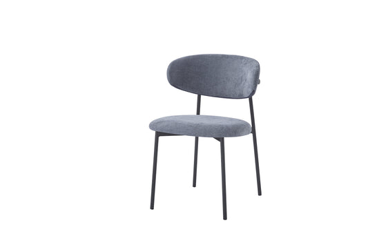 Chaise Lulu - Structure Metal Noir, Style Varna