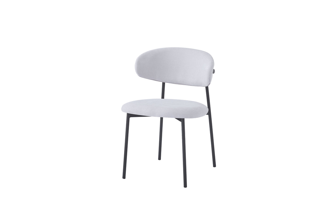 Chaise Lulu - Structure Metal Noir, Style Varna