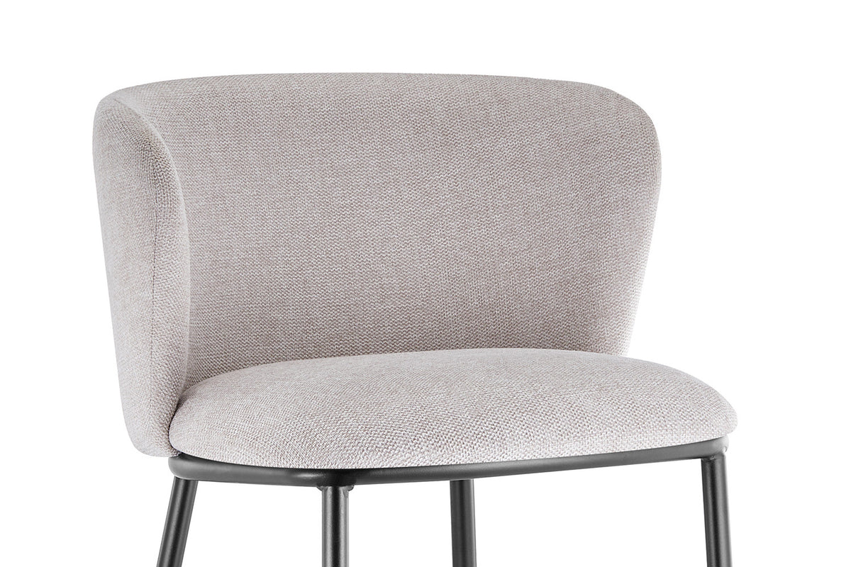 Tabouret de comptoir Arthur Pied Métal noir Tissu