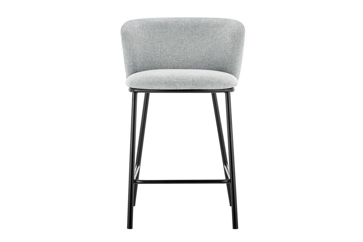 Tabouret de comptoir Arthur Pied Métal noir Tissu