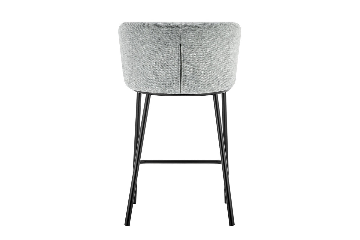 Tabouret de comptoir Arthur Pied Métal noir Tissu
