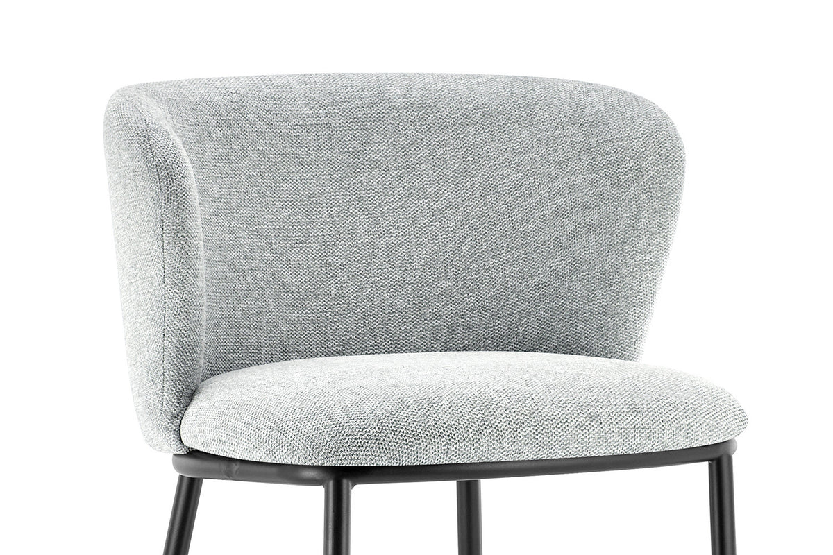 Tabouret de comptoir Arthur Pied Métal noir Tissu