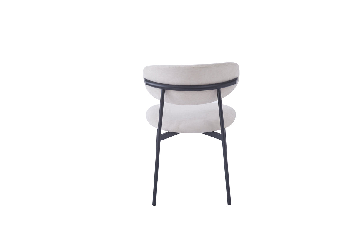 Chaise Lulu - Structure Metal Noir, Style Varna