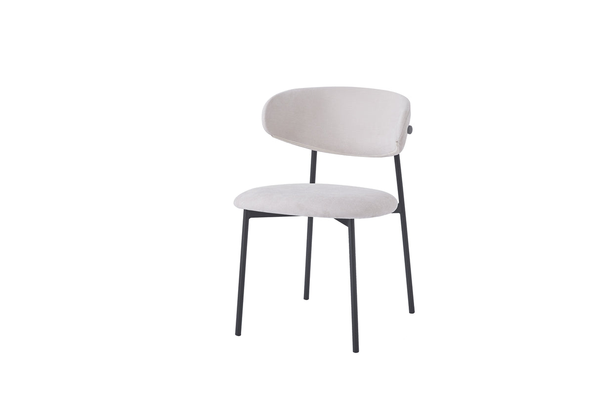 Chaise Lulu - Structure Metal Noir, Style Varna