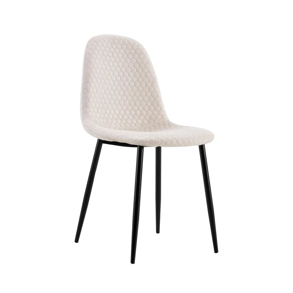 Chaise Maya - Structure Acier Noir velours Style Scandinave