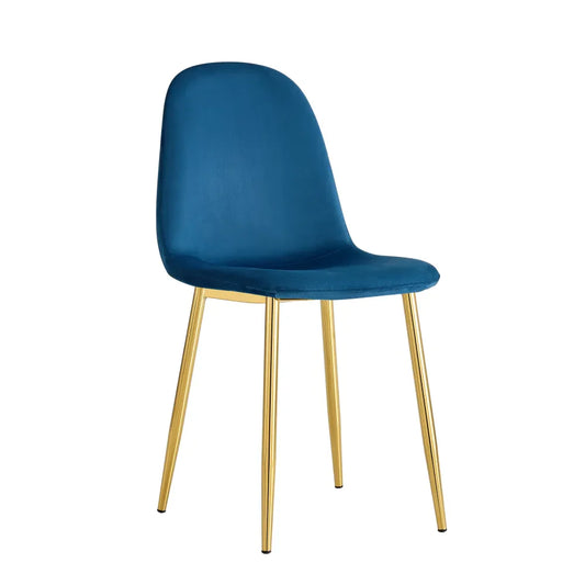 Chaise Maya - Structure Dorée velours Style Scandinave