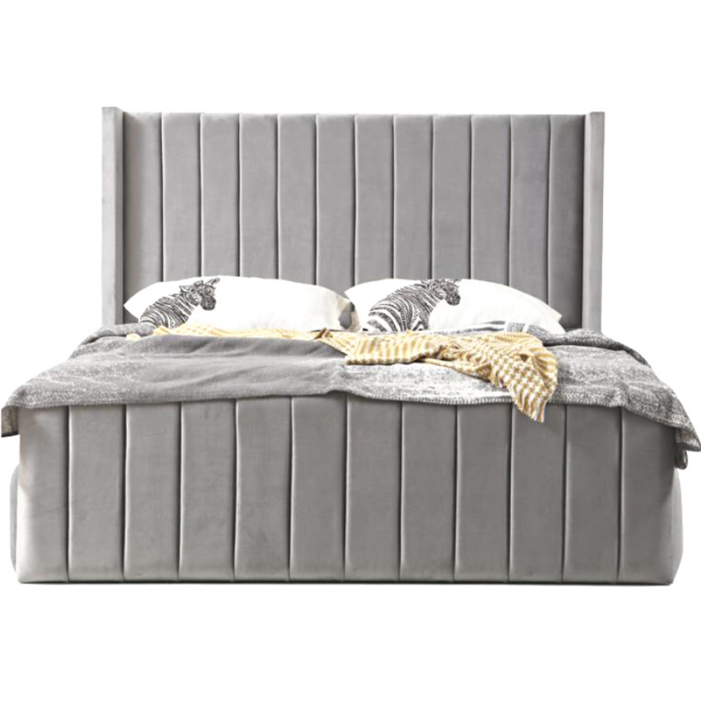Cadre de lit Tokyo velours Gris