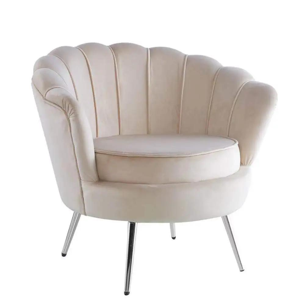 Fauteuil Quinconce Argent velours Moka