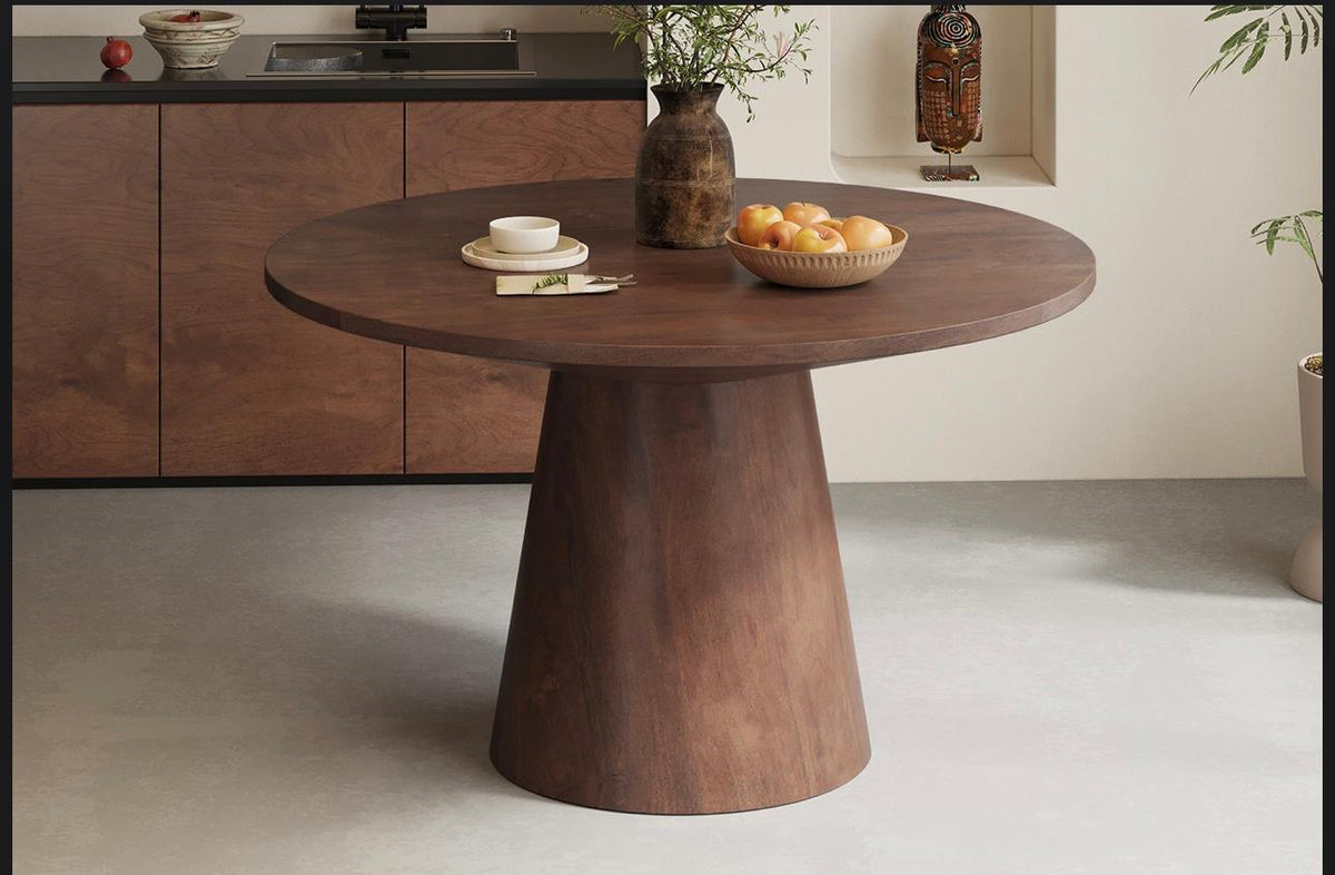 Table à manger Tommy Ronde en bois de manguier 130cm