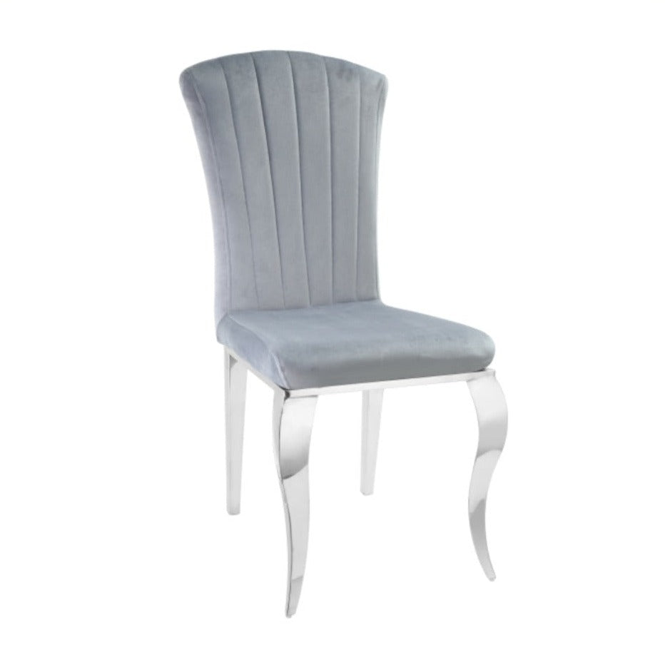 Chaise Nansouty – Style Louis, structure argentée | ARBA Home