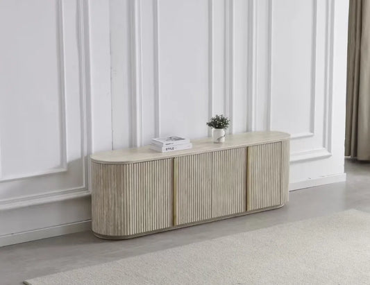 Meuble TV Calypso effet Travertin