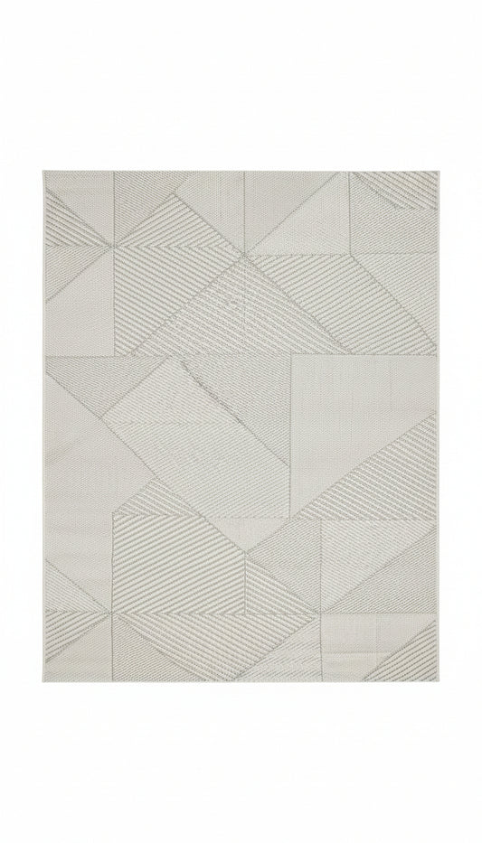 Tapis Mira creme Merinos – Effet Laine Bouclée Design Geomag
