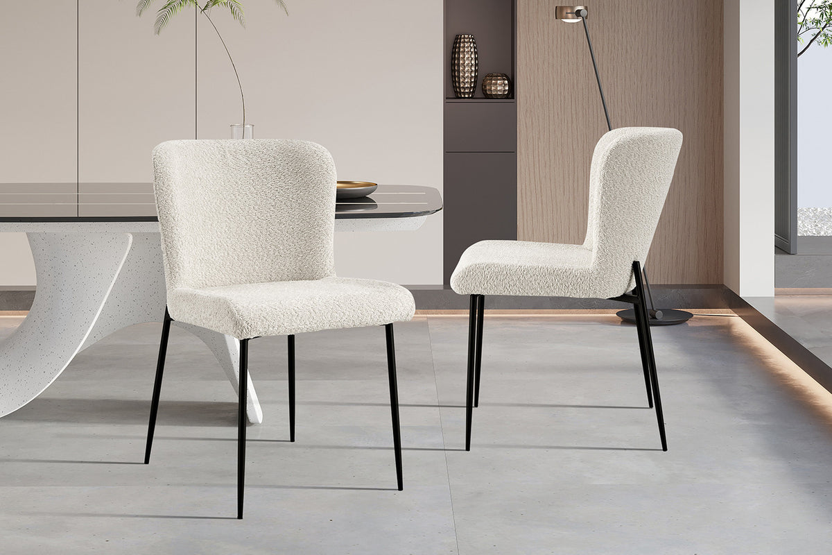 Lot de Chaises Lisa Bouclé Ecru