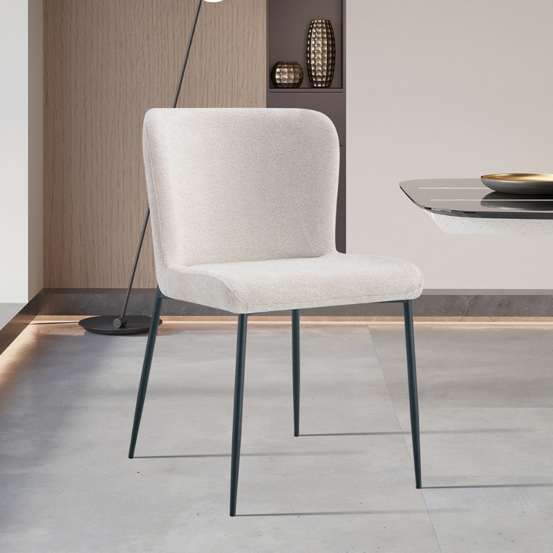 Lot de Chaises Lisa Tissu Marbella Creme