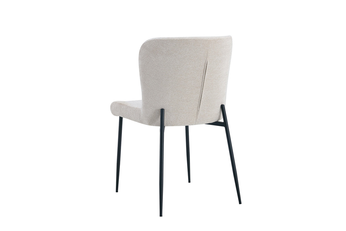 Lot de Chaises Lisa Tissu Marbella Creme