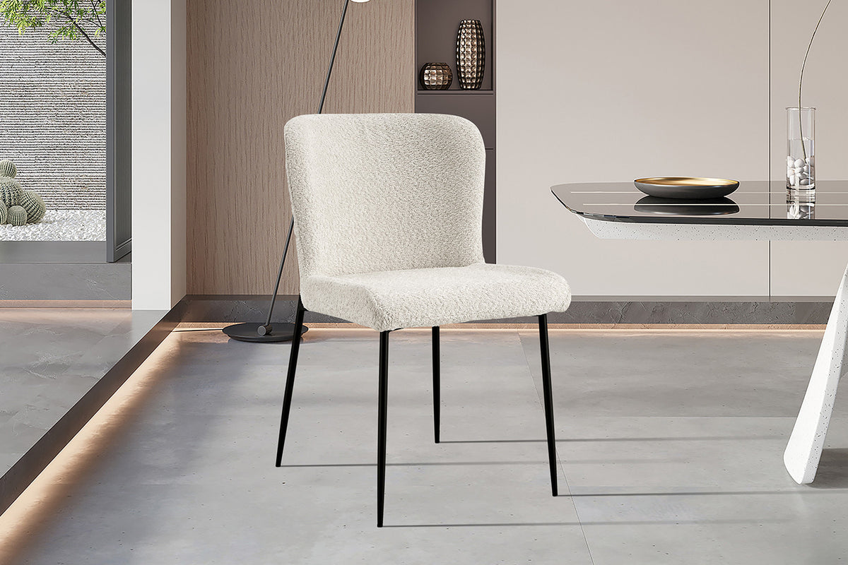 Lot de Chaises Lisa Bouclé Ecru