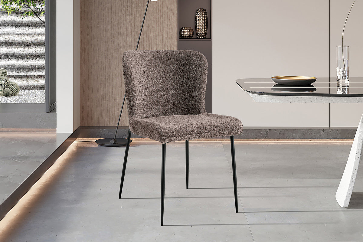 Lot de Chaises Lisa Bouclé Moka