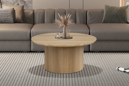 Table basse Lagos Ronde Décor Chêne Naturel