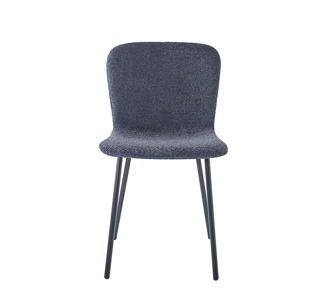 Chaise Susan Bouclé Gris Foncé