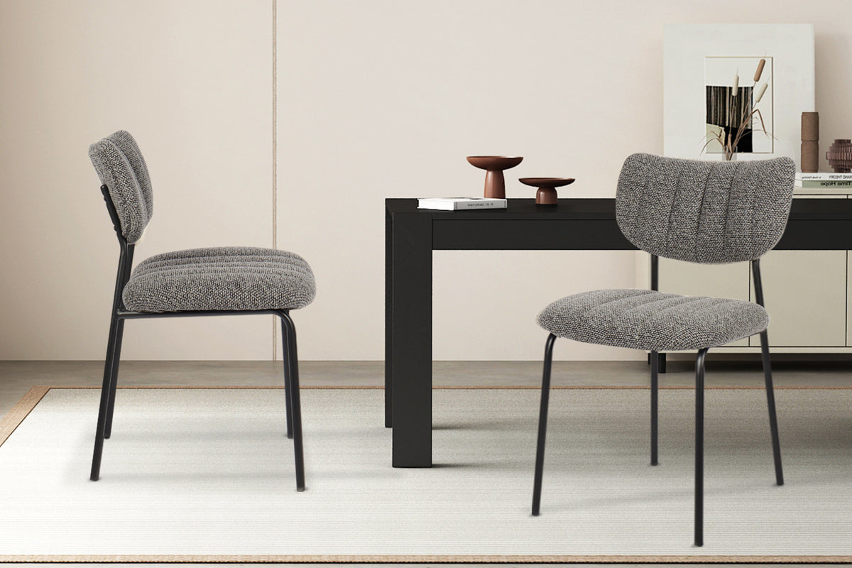 Lot de Chaises Antura Tissu Ote Gris foncé