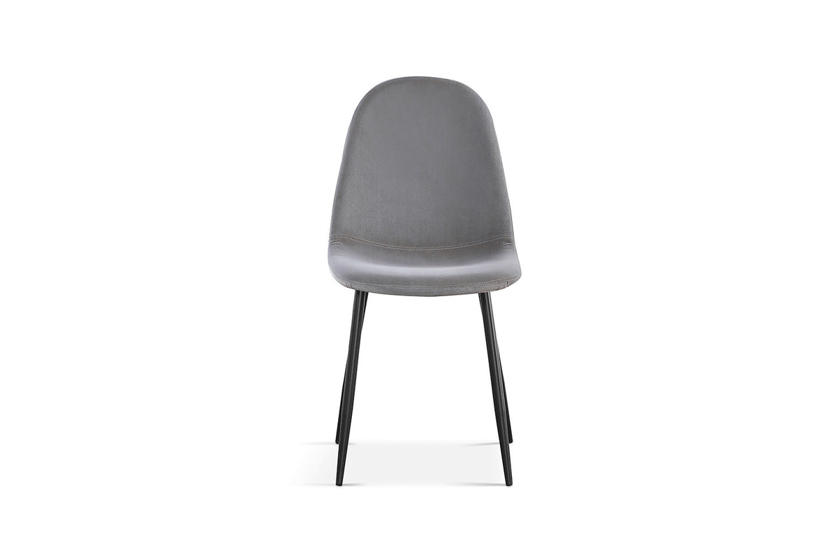 Chaise Boy Velours Gris