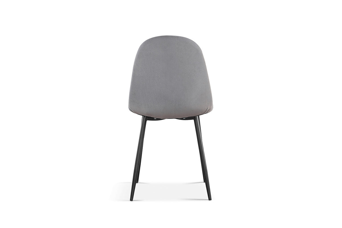 Chaise Boy Velours Gris