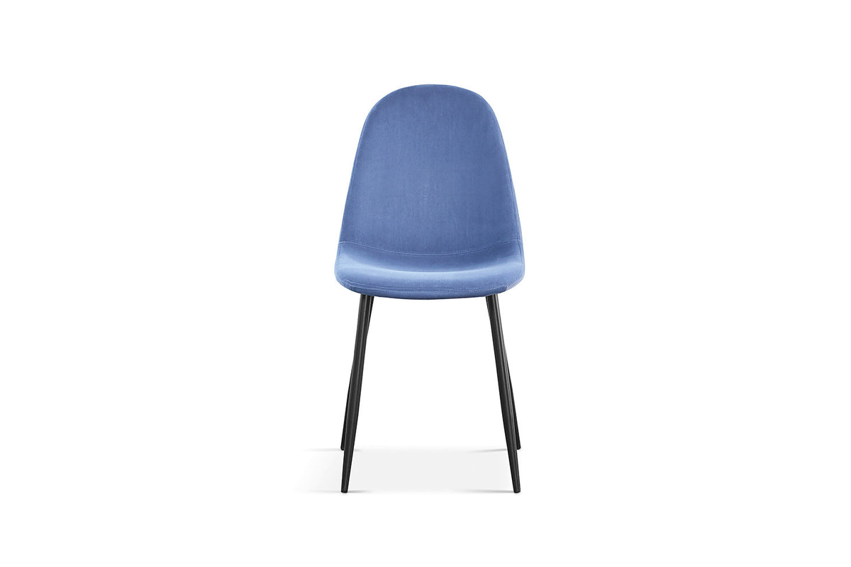 Chaise Boy Velours Bleu clair
