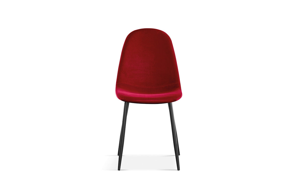Chaise Boy Velours Bordeaux