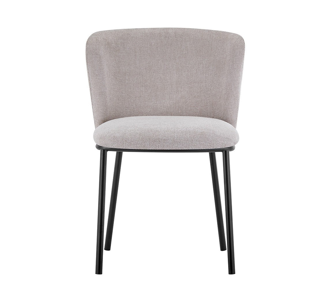 Chaise Arthur Tissu chenille Beige