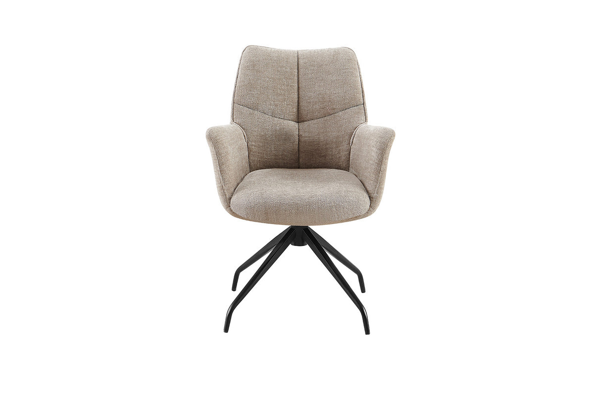 Chaise Lamor Pivotant Tissu Sable
