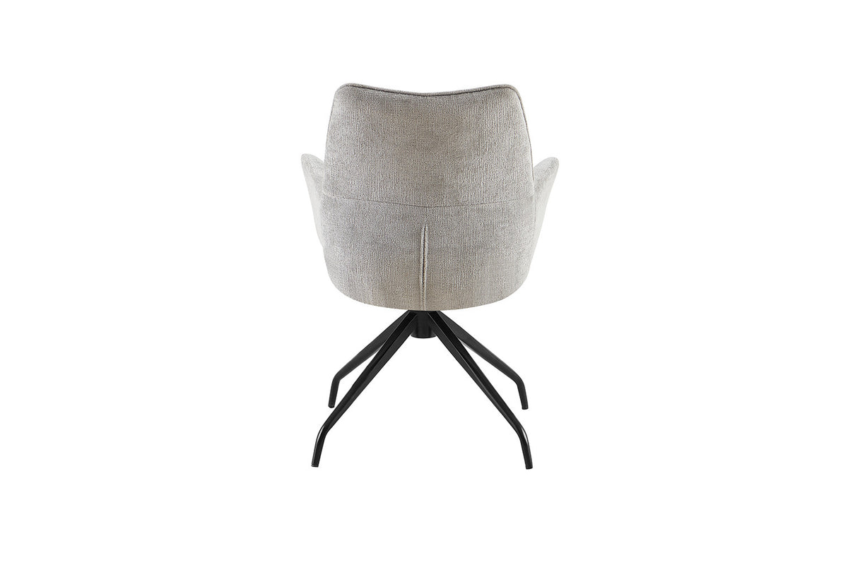 Chaise Lamor Pivotant Tissu Gris