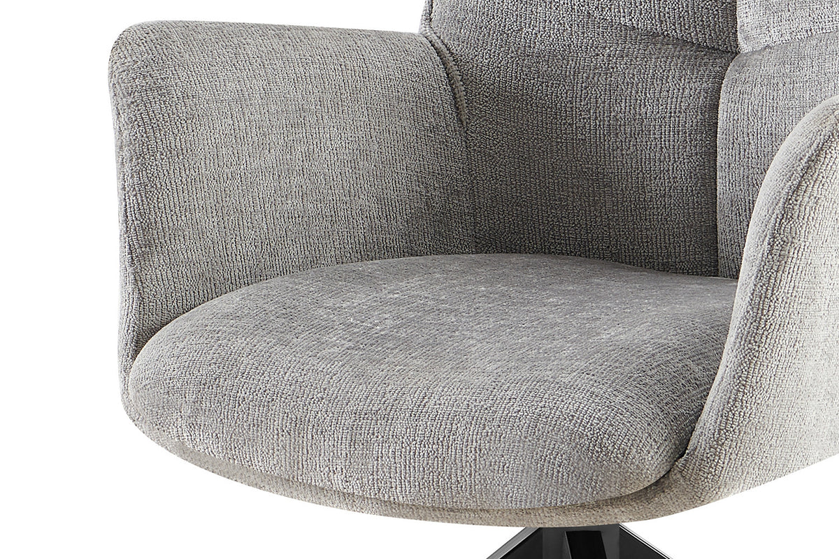 Chaise Lamor Pivotant Tissu Gris