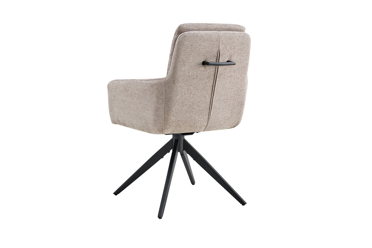 Chaise Lisold Pivotant Tissu Sable